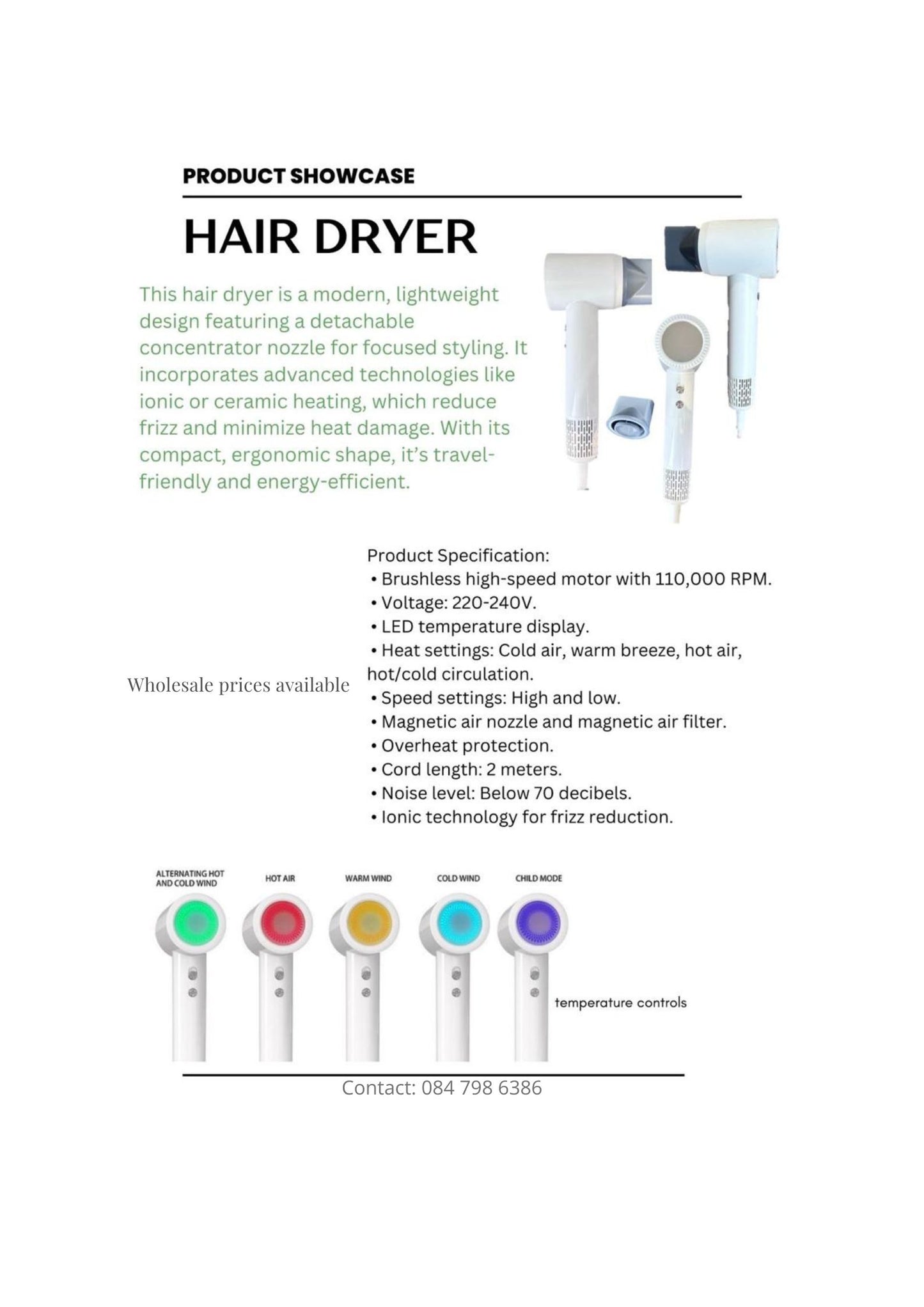 LumiDry Smart hairdyer