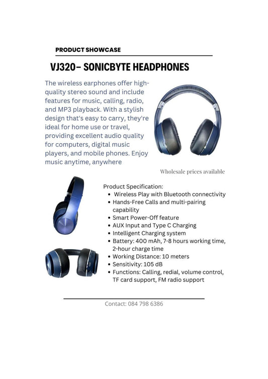 SonicByte Headphones (VJ320)